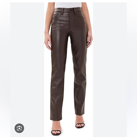 Good American Denim - Good American Brown Better Than Leather Good Icon Pants